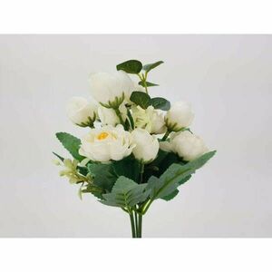 Selyemvirág csokor - Angol rózsa, 25cm fehér 7427F kép
