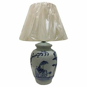 Asztali lámpa DKD Home Decor Kék Fehér Porcelán Elefánt (40 x 40... kép