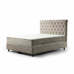 Bézs ágyneműtartós boxspring ágy 160x200 cm Sonata – Kalune Design kép