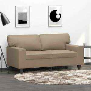 vidaXL 2 személyes cappuccino színű műbőr kanapé 120 cm kép