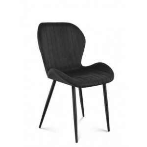 Bliz kényelmes irodai szék ebédlő szék étkezőszék 2.0 bársony, Fekete kép