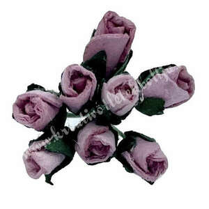 Mini papír rózsacsokor, mályva, 8 szál/csokor kép
