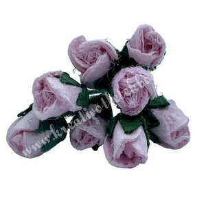 Mini papír rózsacsokor, világos rózsaszín, 8 szál/csokor kép