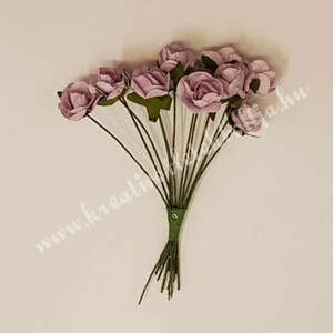 Papír rózsacsokor, lila, 12 szál/csomag kép