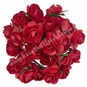 Papír rózsacsokor, piros, 25 szál/csokor kép