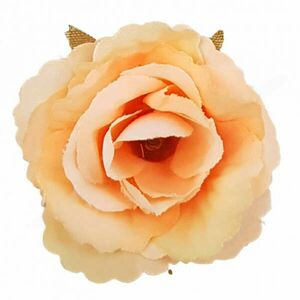 Fodros rózsafej, barack, 4 cm kép