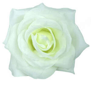 Selyemvirág rózsafej, fehér, 10 cm kép