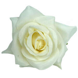Selyemvirág rózsafej, krém, 10 cm kép
