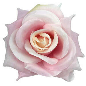 Selyemvirág rózsafej, rózsaszín, 10 cm kép
