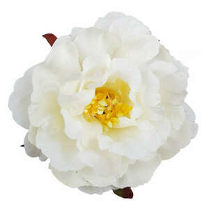 Fodros virágfej, fehér, 7 cm kép