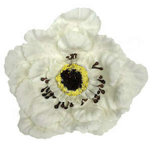 Dekor virágfej, fehér, 8 cm kép