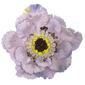 Dekor virágfej, világoslila, 8 cm kép