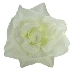 Selyemvirág rózsafej, krém, 10 cm kép