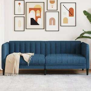 vidaXL kék szövet 2 személyes kanapé kép