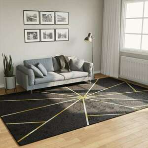 vidaXL fekete-arany mosható csúszásgátló szőnyeg 190 x 300 cm kép