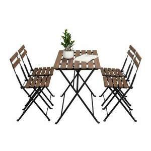 Kerti készlet asztal + 4 szék - fekete kép