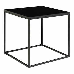 Vita fekete tárolóasztal acél kerettel, 45 x 45 cm - House Nordic kép