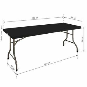 Összecsukható konferencia asztal, 183cm, 183cm, 25kg (E180-eventB) kép