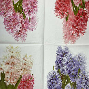 Szalvéta, tavaszi virágok, jácint, 33x33 cm (35) kép