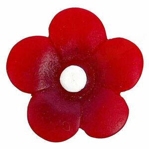 Ragasztható virág, piros, 2 cm kép