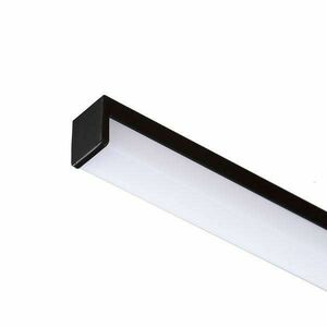 LED PROFILE H felületre szerelhető 1m fekete matt akrilát/alumínium kép