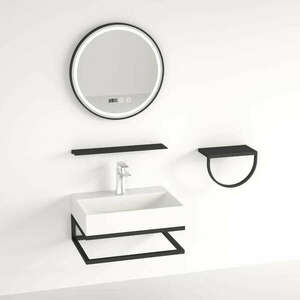 Welland Loft 5 részes fürdőszobabútor szett LED tükörrel - 52 cm kép