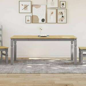 vidaXL Corona szürke tömör fenyőfa ebédlőasztal 180 x 90 x 75 cm kép