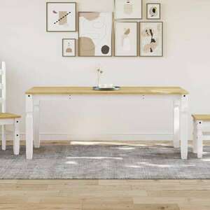 vidaXL Corona fehér tömör fenyőfa ebédlőasztal 180 x 90 x 75 cm kép