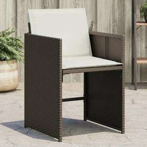 vidaXL 4 db barna polyrattan kerti szék párnával kép