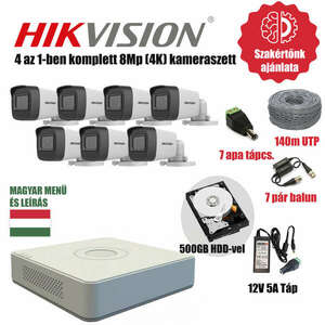 Hikvision Szereld Magad TurboHD Csomag 7 kamerás 8Mp szabadon vág... kép