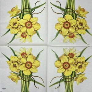Szalvéta, tavaszi virágok, nárcisz, 33x33 cm (33) kép
