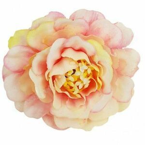 Fodros virágfej, cirmos rózsaszín, 5 cm kép