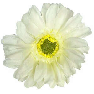 Gerbera virágfej, törtfehér, 8 cm kép