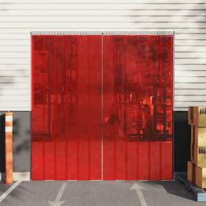 vidaXL piros PVC ajtófüggöny 200 mm x 2 mm 50 m kép