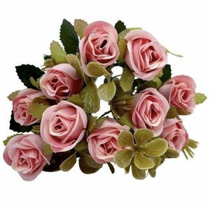 Rózsacsokor, rózsaszín, 28 cm kép