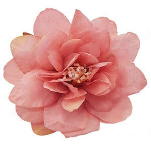 Dekor virágfej, rózsaszín, 8 cm kép