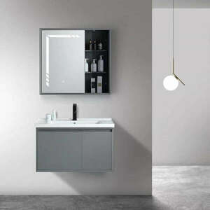 Selora fürdőszobabútor szett mosdókagylóval + LED világítással -... kép