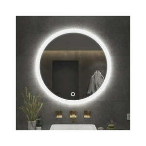 kerek LED-es fürdőszobai tükör 70cm kép