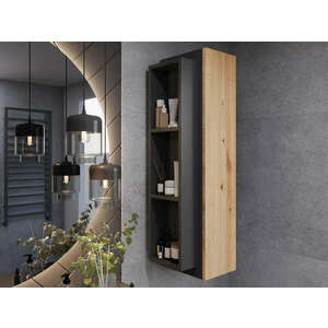 Mylife elis függőleges fürdőszoba szekrény matt fekete kép