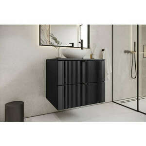 Mylife kadi fürdőszoba szekrény fekete (60cm) kép