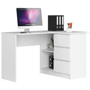 Sarok íróasztal - Akord Furniture - 124 cm - fehér kép