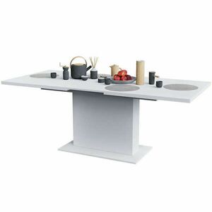 Yorki Elegant Premium kihúzható étkezőasztal 160/200x90 cm fehér kép
