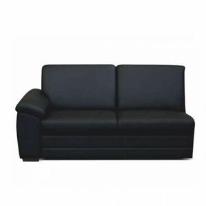 3-személyes kanapé támasztékkal, textilbőr fekete, balos, BITER 3 1B kép