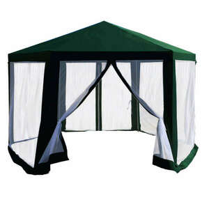 Kerti pavilon sátor, 3, 9x2, 5x3, 9m, zöld/fehér, RINGE TYP 1+6 oldal kép