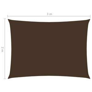 vidaXL barna téglalap alakú oxford-szövet napvitorla 2 x 3 m kép