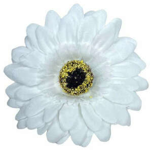 Gerbera virágfej, fehér, 9 cm kép