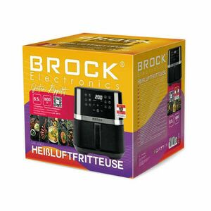 Brock DAF 6502 1800 W, 6, 5 l, 12 program Fekete-Inox forrólevegős sütő kép