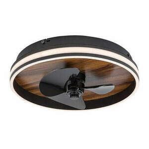 Rábalux Faustine fekete ventilátoros mennyezeti LED lámpa távirán... kép
