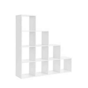 Design könyvespolc / tároló polc - Vasagle Loft - 130 x 130 cm (fehér) kép