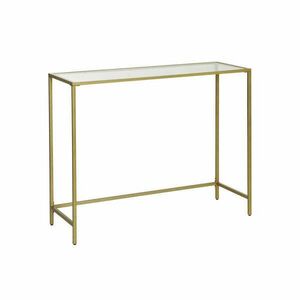 Konzolasztal / tálaló asztal /üvegasztal Vasagle - 100 cm (arany) kép